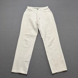 Smyth & York Jeans Women's 27/4 White High Rise Straight Leg Classic‎ Fit Cotton